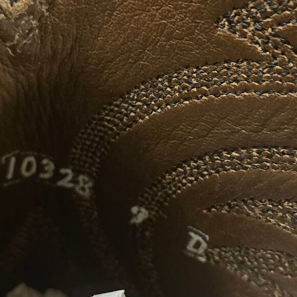 Langstons Cowboy Boots Mens 9 D Two Tone Brown Leather Country Western Wear VTG - Picture 5 of 16